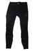 The Mammut Women's Aconcagua ML Long Tight is a pair of black hiking tights featuring a small logo on the upper left thigh and a side pocket, shown against a white background.