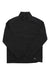 The Free Fly Men's Gridback Fleece Jacket, shown in black and laid flat on a white background, features long sleeves, a stand-up collar, zippered hand pockets, minimal gridback fleece design, and a small round logo on the lower left side.