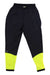 The Craft Sportswear Womens ADV Essence Training Pant is a pair of black slim-fit athletic pants with bright yellow lower-leg panels, a black elastic waistband, side pockets, and a logo near the left knee.