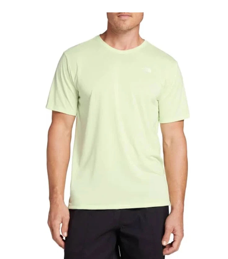 Men's light green crew-neck T-shirt, short sleeves, small logo at chest