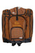 Ski boot bag in burnt orange with front zip panel and KULKEA logo, top carry handle