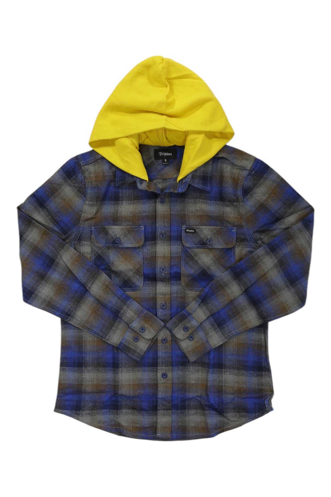 Brixton Mens Bowery Hood LS Flannel Brixton