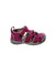 KEEN Seacamp II CNX kids sandal, fuchsia pink with gray straps and dark sole