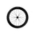 A black carbon fiber bicycle wheel with multiple spokes is shown side-on against a white background, featuring the ENVE SES Tubeless Ready Tire for superior grip and advanced tubeless tech.