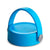Hydro Flask wide mouth flex cap in bright blue, with carry handle and metal button