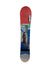 CAPiTA snowboard with red top, blue graphic panels, and visible deck artwork