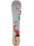 Women’s space-themed snowboard deck with colorful character graphic and light gray base