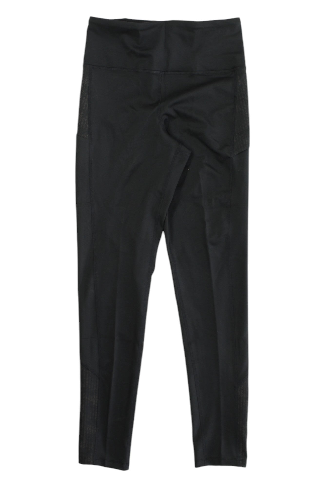 The GoLite Womens ReBound Legging in black features a wide waistband and ankle-length design, laid flat on a white background—ideal activewear for comfort and style.