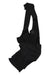 The Mens Bib Shorts are black, sleeveless cycling apparel with an asymmetrical, deconstructed design and overlapping fabric, shown laid flat on a white background.