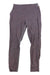 Women's purple pants with elastic waistband and cargo pockets, ankle length