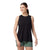 Women’s merino sport high-neck tank, sleeveless, black, relaxed fit