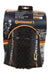 Black bicycle tire bag with orange edge and Continental branding