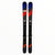 A pair of Dynastar M-Menace 90 skis with M10 GW bindings, black with red and blue accents, showing brand logos on a white background.