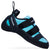 A single Tenaya Ra Women's Climbing Shoe in blue with two Velcro straps, a heel pull tab, and TENAYA branding—a top women's performance climbing shoe.