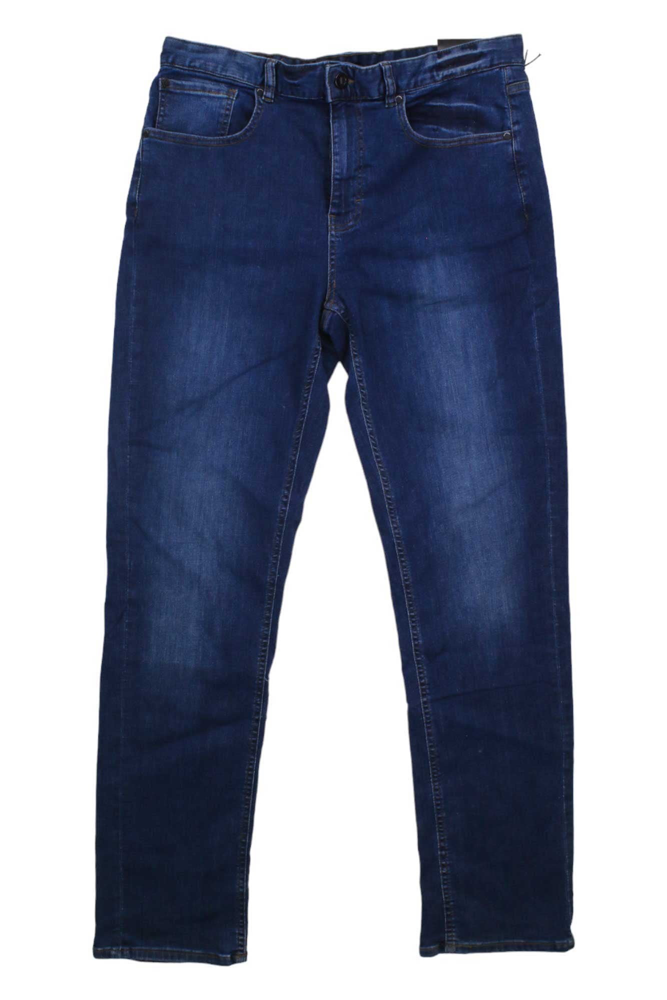 The Black Diamond Men's Forged Denim Pant features a slim fit, front and back pockets, button and zipper closure, slight thigh fading, and is crafted from durable Cordura Denim for lasting wear.