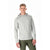 Men's hooded performance top, light gray, kangaroo pocket and adjustable hood drawcord