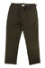 The Gramicci Womens Tapered Pant in olive green, made from cotton stretch twill with an elastic waistband and black belt, is shown flat on a white background.