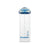 The Hydrapak Recon 750 Bottle is made from recycled clear plastic, features blue measurement markings, a leakproof screw-on lid with a carry handle, and is shown standing upright on a white background.