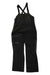 The Helly Hansen Mens Ridge Infinity Bib Shell Pant in black, featuring adjustable shoulder straps, zippered pockets, and the HH logo on the left thigh; waterproof for superior style and protection.