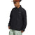 Insulated flannel jacket, zip front, quilted diamond pattern, black, side view