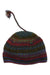 Women’s Navika knit beanie with ribbed cuff, tassel top, and multicolor stripes