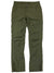 The Halle Pant II is an olive green, straight-leg pant made from durable performance fabric with a button and zipper closure, front pockets, and slight wrinkling on the fabric.