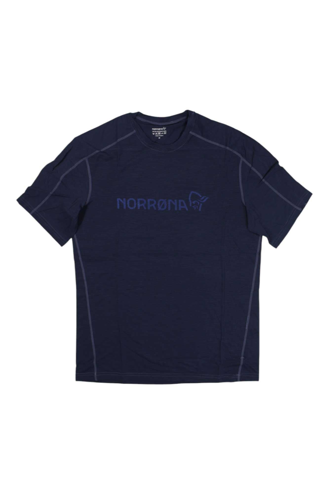 Men's merino equaliser t-shirt, dark navy crew neck short sleeves with chest logo