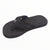 A single Rainbow Kids Grombows Sandal in black with a fabric thong strap and logo, shown on a white background.