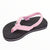 The Rainbow Kids Grombows Sandal, featuring a pink design with a neoprene back strap and a black sole, is displayed against a white background—ideal as kids' sandals.