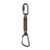The Trango Gym Quickdraw features gray metal carabiners on each end, joined by a black sling with orange stitching and "TRANGO" in orange—perfect for gym routes or semi-permanent installations.