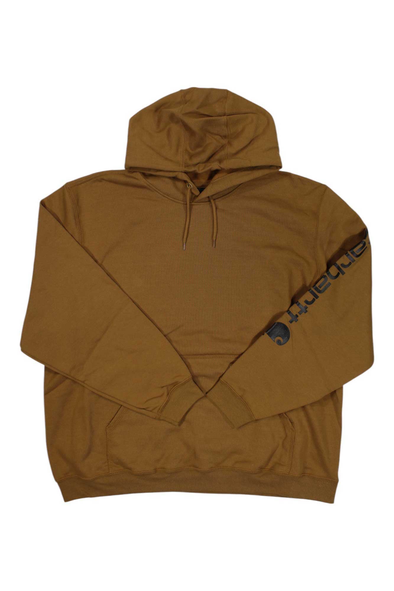 Carhartt Mens Midweight Signature Sleeve Logo Hooded Sweatshirt
