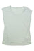 The Black Diamond Womens Mobility Tee is a light gray, sleeveless athletic top with a scoop neckline, made from smooth, stretchy, moisture-wicking fabric—ideal for climbing or active days. A small logo accents the bottom hem. Laid flat on a white background.
