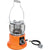 The Ignik 2-in-1 Propane Heater Stove, shown on a white background, features an orange design with a metal grill, temperature control knob, and gas hose with regulator—ideal for portable use.