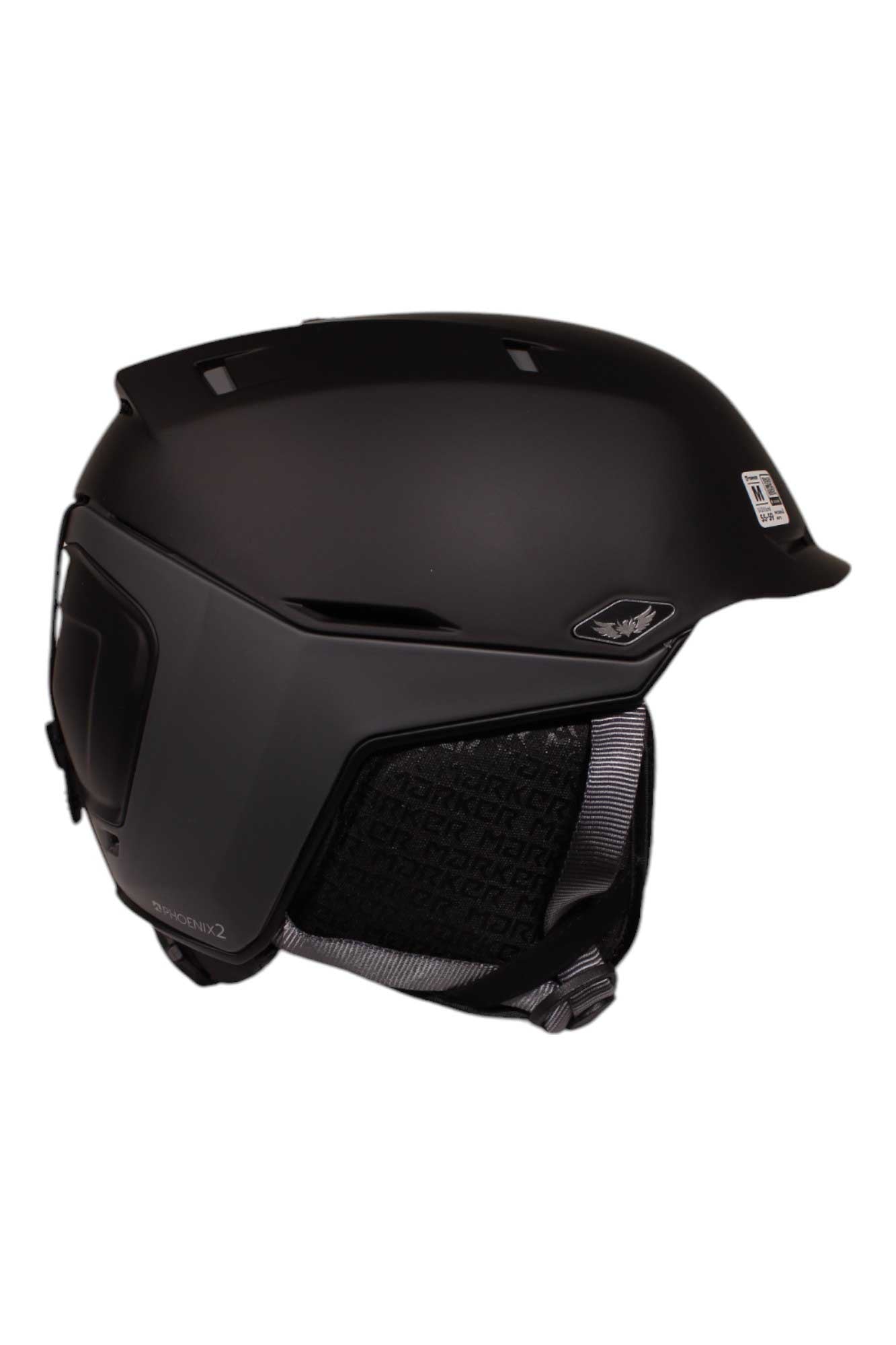MIPS ski helmet in black with side ear protection and mesh chin panel