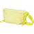 The North Face Women's Never Stop Lumbar Waist Pack is a light yellow waist pack made from recycled nylon with a zippered main compartment, adjustable strap, and front logo patch.