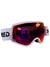 The Shred Rarify+ Snow Goggles feature a wide, reflective red and purple contrast-boosting lens with an anti-fog design. The white strap displays SHRED in bold black letters with a small red dot beside it.