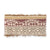 The Pistil Womens Isabetta Headband is a knit headband with a geometric pattern in cream, brown, and gold, soft chenille lining, fringed edges, and a small beige "pistil" tag on the side.