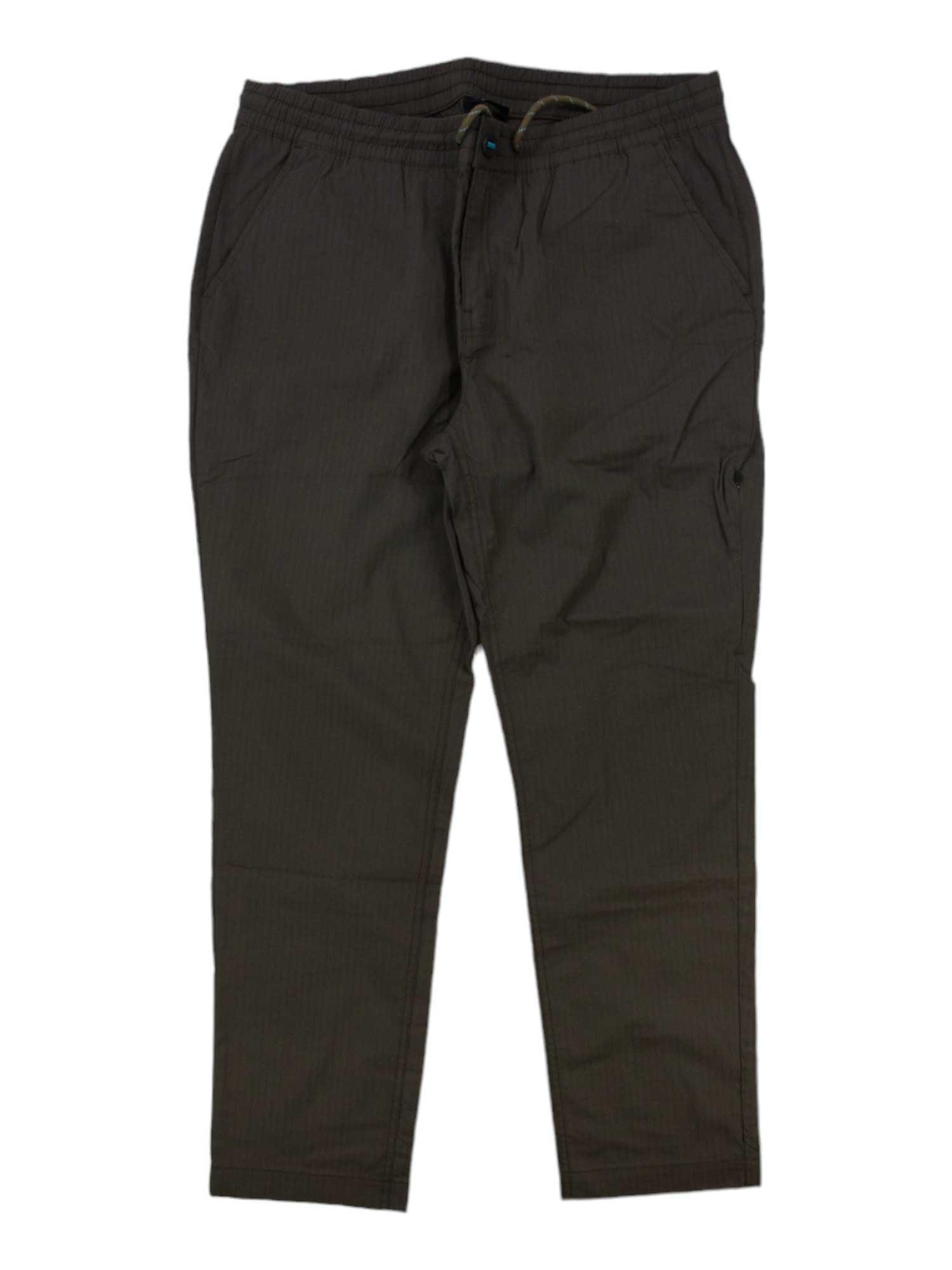 Women’s ripstop pants in dark charcoal, elastic waistband with drawstring, side pocket