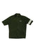 The Rapha Mens Core Lightweight Jersey features short sleeves, a front zipper, dark green color, white left sleeve stripe, and chest logo—ideal for staying cool and comfortable on your rides.