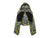 The Helinox Toasty for Savanna/Playa is a puffy, hooded jacket with an abstract yellow and blue design, black patches, insulated hood, and extra-long wide sleeves. Shown on a white background.