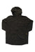 The 7mesh Mens Northwoods Windshell Jacket in black features a front zipper, long sleeves, and a small chest logo—ideal for trail riding. Shown on a white background.