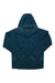 A teal Marmot Mens Novus LT Hybrid Hoody with PrimaLoft Silver insulation, front zipper, long sleeves, and side pockets is laid flat on a white background.