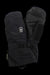 Dark waterproof mittens with OR logo and padded knuckle area, elastic wrist cuffs