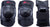 The K2 Prime Men's Pad Set includes a black knee pad, elbow pad, and wrist guard with abrasion-resistant materials, sturdy straps, and ample padding—ideal multisport protection for skating or other activities.
