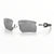Oakley Flak 2.0 XL polarized sunglasses, dark lenses and white wraparound frame