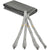 A folded Marmot Fortress UL 2P Footprint, a waterproof camping accessory, with four gray straps—each with a metal grommet—neatly arranged in front of the fabric.