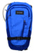 The Dakine Shuttle 6L Hydration Pack is a bright blue backpack made from recycled polyester, featuring a black buckle strap, zippered compartments, and a left hydration tube—ideal for mountain biking adventures.
