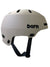 The Bern Macon 2.0 MIPS Bike Helmet features a matte light gray finish, black ventilation holes, adjustable black straps, and a black bern logo—perfect for urban commuting or road cycling.