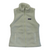 Women’s insulated hooded fleece vest, light gray, full-zip sleeveless with front pockets