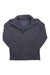 Dark gray teen 1/4 zip top with stand collar, chest zipper, and cuffs